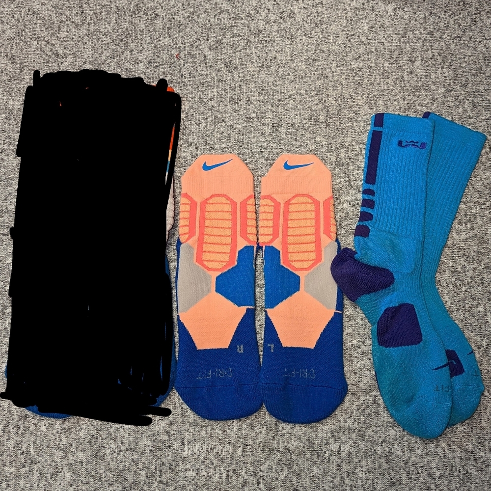 Nike Hyper Elite Socks - Size Large Two Pair